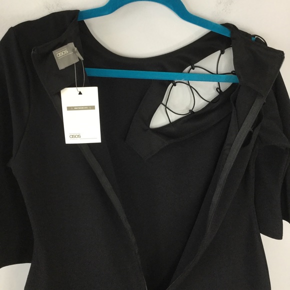 ASOS Dress Maternity Midi laced cutout shoulder - Picture 8 of 13